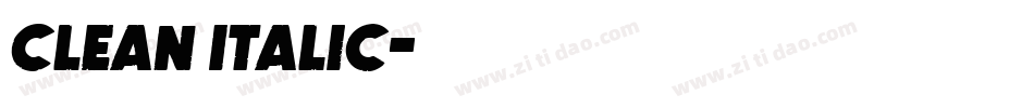 Clean Italic字体转换